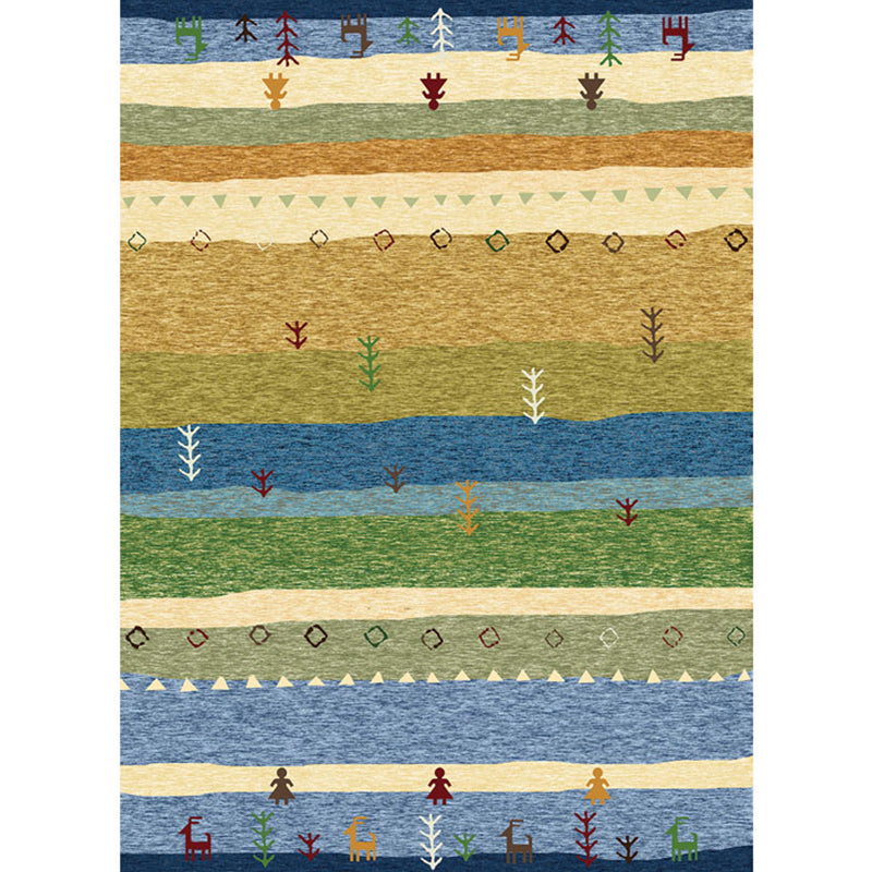 Frendorf | Boho Parlor Teppich Mehrfarbig Geometrisch Gedruckt Bereich Teppich Synthetisch Rutschfest Haustierfreundlich Einfache Pflege Innen Teppich