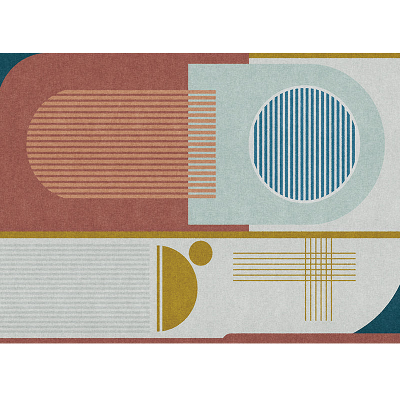 Frendorf | Bohomian Wohnzimmerteppich Mehrfarbig Geometrisches Muster Teppich Polyester Rutschfeste Unterlage Haustierfreundlicher Innenraum Teppich