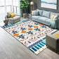 Frendorf | Funky Wohnzimmer Teppich Mehrfarbig Geometrisches Muster Bereichsteppich Synthetisch Haustierfreundlich Fleckenbeständig Waschbar Innen Teppich