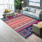 Frendorf | Funky Wohnzimmer Teppich Mehrfarbig Geometrisches Muster Bereichsteppich Synthetisch Haustierfreundlich Fleckenbeständig Waschbar Innen Teppich