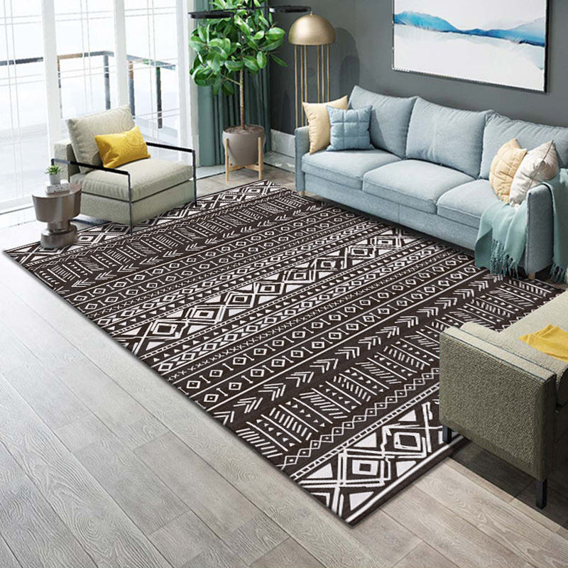 Frendorf | Funky Wohnzimmer Teppich Mehrfarbig Geometrisches Muster Bereichsteppich Synthetisch Haustierfreundlich Fleckenbeständig Waschbar Innen Teppich