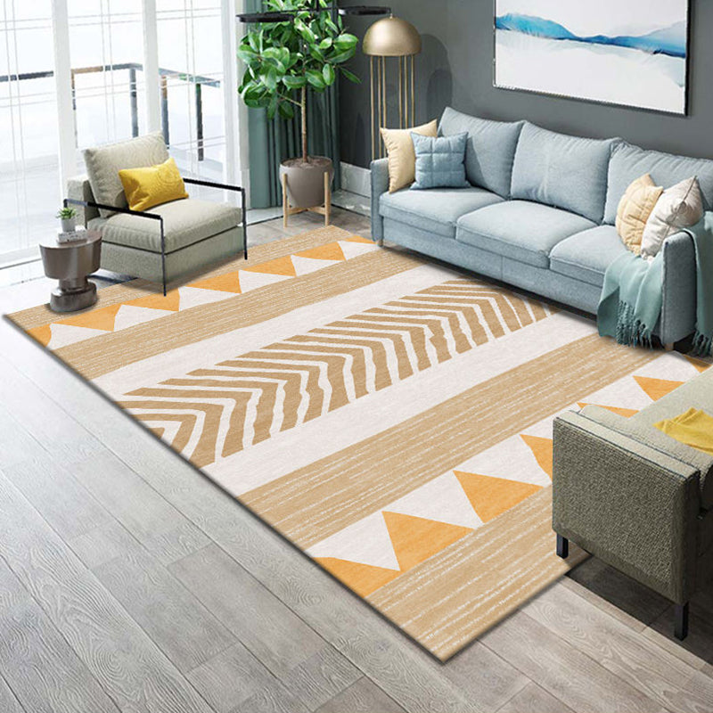 Frendorf | Funky Wohnzimmer Teppich Mehrfarbig Geometrisches Muster Bereichsteppich Synthetisch Haustierfreundlich Fleckenbeständig Waschbar Innen Teppich