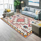 Frendorf | Funky Wohnzimmer Teppich Mehrfarbig Geometrisches Muster Bereichsteppich Synthetisch Haustierfreundlich Fleckenbeständig Waschbar Innen Teppich