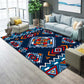 Frendorf | Funky Wohnzimmer Teppich Mehrfarbig Geometrisches Muster Bereichsteppich Synthetisch Haustierfreundlich Fleckenbeständig Waschbar Innen Teppich