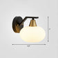 Frendorf | Ellipse Schlafzimmer Wandleuchte Minimalismus Weißes Glas Einzelne schwarze Wandlampe Beleuchtung