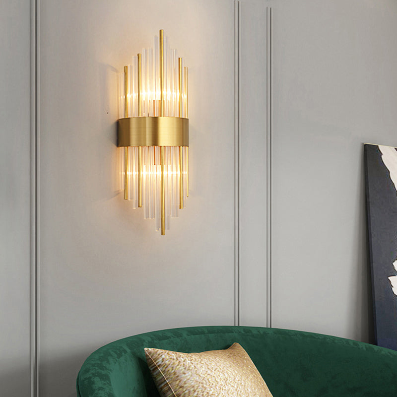 Frendorf | K9 Crystal Sticks Wandleuchte Postmodern 2-Lampen Wandmontierte Licht für Wohnzimmer