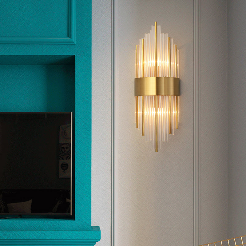 Frendorf | K9 Crystal Sticks Wandleuchte Postmodern 2-Lampen Wandmontierte Licht für Wohnzimmer