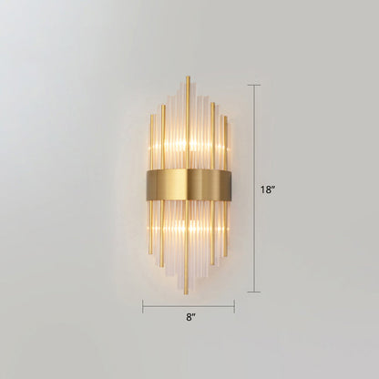 Frendorf | K9 Crystal Sticks Wandleuchte Postmodern 2-Lampen Wandmontierte Licht für Wohnzimmer
