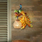 Frendorf | Pauw Slaapkamer Wandlamp Fixture Land Hars 1 Licht Groen/Goud Wandlamp met Orb Kristallen Schaduw, Links/Rechts