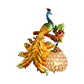 Frendorf | Pauw Slaapkamer Wandlamp Fixture Land Hars 1 Licht Groen/Goud Wandlamp met Orb Kristallen Schaduw, Links/Rechts
