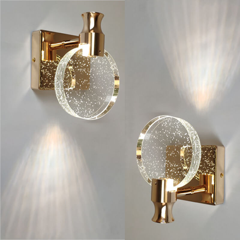 Frendorf | BubbleLux – Nordic Crystal LED Wandleuchte | Modernes Design | Warmes & Weißes Licht | Blaseneffekt