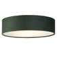 Grüner Samt & Opal Diffusor Vintage Runde Flush-Trommellicht 38cm