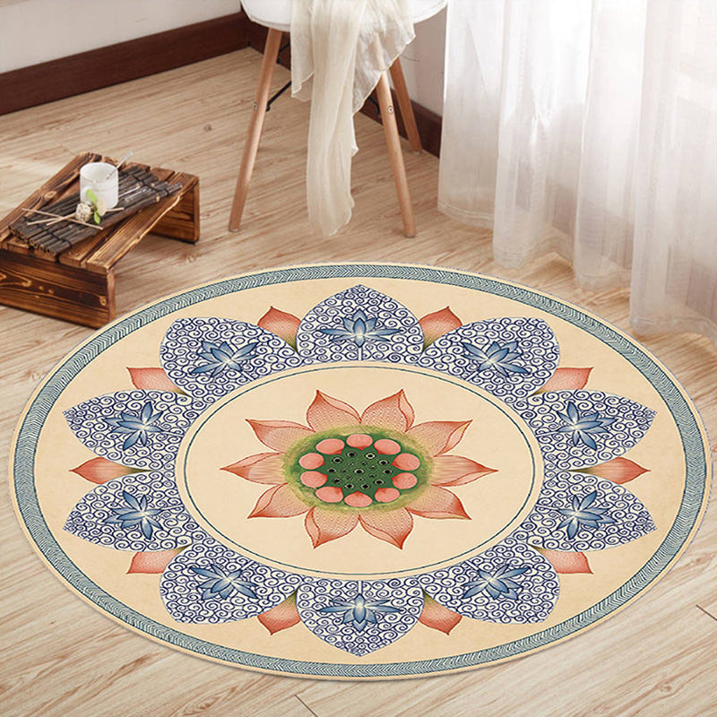 Frendorf | Orientalische Wohnzimmermatte Mehrfarbig Floral Gedruckt Innenmatte Polypropylen Rutschfest Waschbar Pflegeleicht Matte