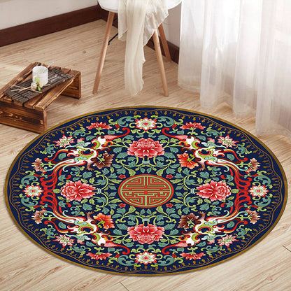 Frendorf | Orientalische Wohnzimmermatte Mehrfarbig Floral Gedruckt Innenmatte Polypropylen Rutschfest Waschbar Pflegeleicht Matte