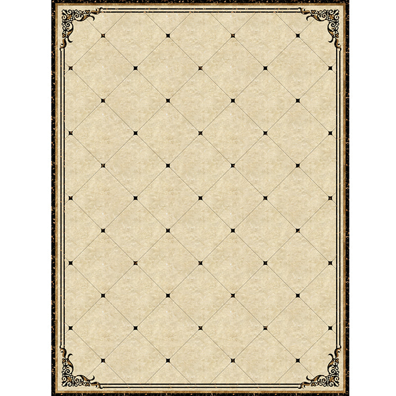 Formeller Wohnbereich Teppich Mehrfarbig Geometrisches Muster Bereichsteppich Leder Rutschfeste Rückseite Haustierfreundlich Pflegeleichter Teppich