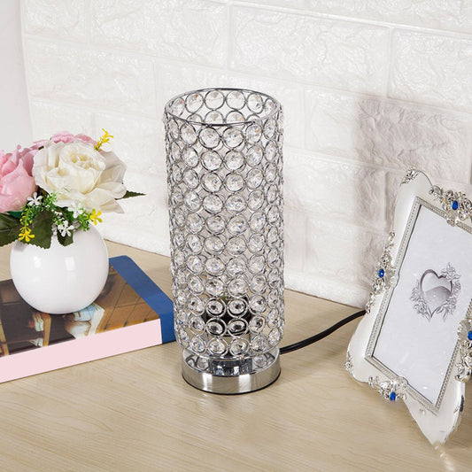 Kristall Tischlampe - Modern Nachtlicht mit Chrom-Finish