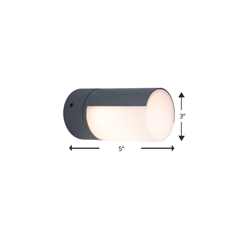 Frendorf | Draaibare Moderne Geometrische Wandlamp Plastic Tuin LED Wandlamp in Grijs