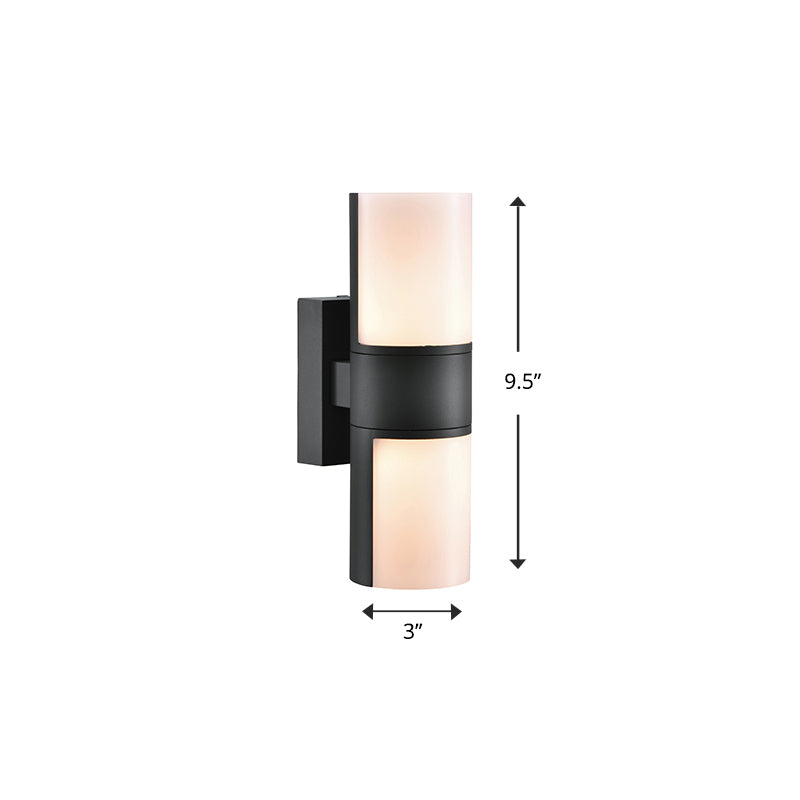 Frendorf | Draaibare Moderne Geometrische Wandlamp Plastic Tuin LED Wandlamp in Grijs