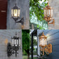 Klarer Glaszylinder-Laternen-Wandhalterung Retro 1 Glühbirne Patio Wandmontierte Leuchte