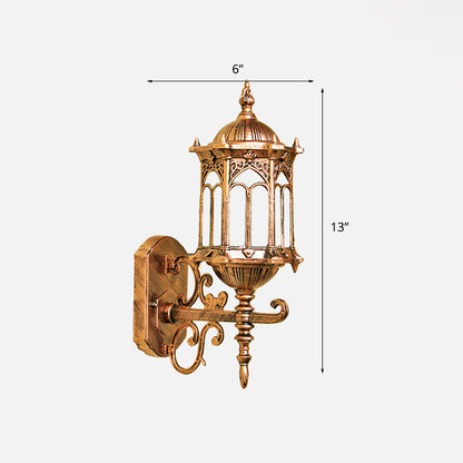 Frendorf | Klarer Glaszylinderlaterne Wandleuchte Retro 1 Glühbirne Patio Wandmontierte Lichtvorrichtung