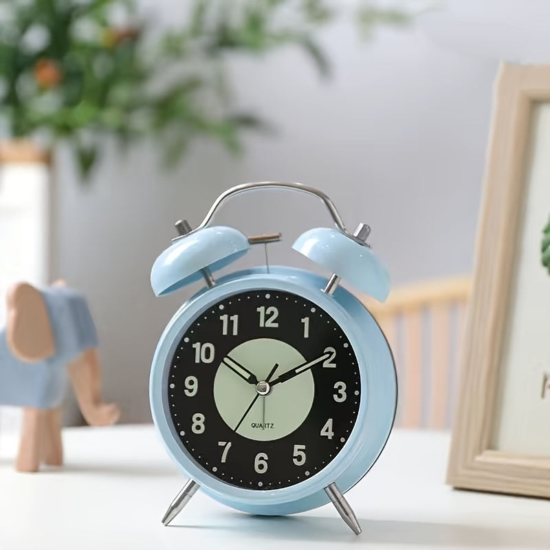 LuminousTime - Elegante Metallwecker mit sanfter Beleuchtung für friedliche Morgen und Nächte