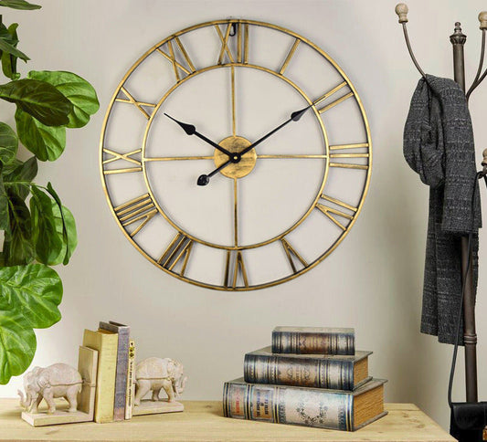Vintage Eisen Große Retro Wanduhr