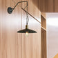 Frendorf | Schwarze gewellte Wandlampe Vintage stilvoll metallisch 1 Glühbirne Esstisch Wandapplied Licht, 10"/14" Breite