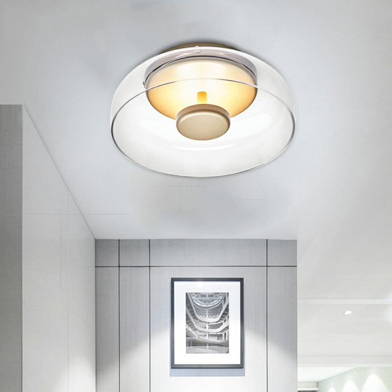 Frendorf | LED-Unterputz-Deckenleuchte, moderne Glas-Eingangs-Unterputz-Lampenfassung