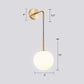 Frendorf | Opal Glas Sferische Wandlamp Fixture Simpliciteit 1 Bulb Wandlamp Sconces voor Slaapkamer