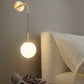 Frendorf | Opal Glas Sferische Wandlamp Fixture Simpliciteit 1 Bulb Wandlamp Sconces voor Slaapkamer