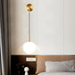 Frendorf | Opal Glas Sferische Wandlamp Fixture Simpliciteit 1 Bulb Wandlamp Sconces voor Slaapkamer