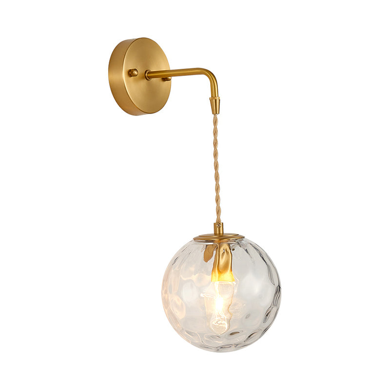 Frendorf | Postmoderne Kleine Wandhängende Lampe Metallic Einzel-Glühbirne Nachttisch Lesewandlampe