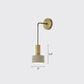 Frendorf | Postmoderne Kleine Wandhängende Lampe Metallic Einzel-Glühbirne Nachttisch Lesewandlampe