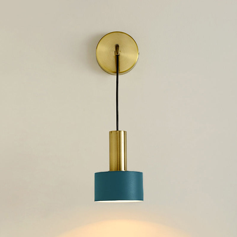 Frendorf | Postmoderne Kleine Wandhängende Lampe Metallic Einzel-Glühbirne Nachttisch Lesewandlampe