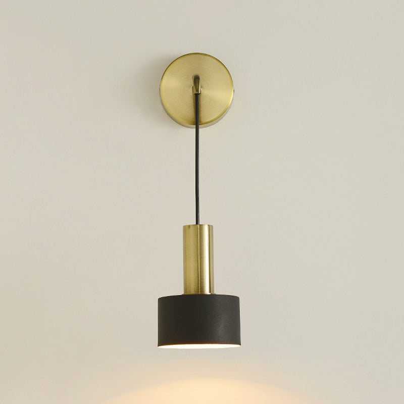 Frendorf | Postmoderne Kleine Wandhängende Lampe Metallic Einzel-Glühbirne Nachttisch Lesewandlampe