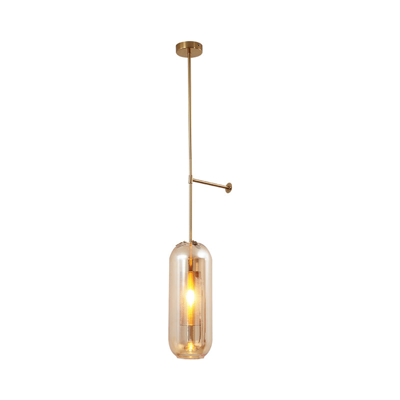 Frendorf | Pill Kapsel Glas Wandlamp Post-Modern 1 Hoofd Messing Wandlamp Lichtarmatuur met Gaasbeveiliging