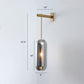 Frendorf | Pill Kapsel Glas Wandlamp Post-Modern 1 Hoofd Messing Wandlamp Lichtarmatuur met Gaasbeveiliging