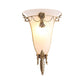 Frendorf | 9.5"/12.5" Breite Trompeten-Flare Wandleuchte Traditionelles Weißglas 1 Kopf Messing Wandleuchten für Wohnzimmer