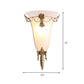 Frendorf | 9.5"/12.5" Breite Trompeten-Flare Wandleuchte Traditionelles Weißglas 1 Kopf Messing Wandleuchten für Wohnzimmer