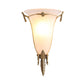Frendorf | Kegel Wandlamp Traditioneel Wit Glas 1 Kop Messing Wandlamp Verlichting voor Woonkamer, 10"/13" Breed