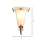 Frendorf | Kegel Wandlamp Traditioneel Wit Glas 1 Kop Messing Wandlamp Verlichting voor Woonkamer, 10"/13" Breed