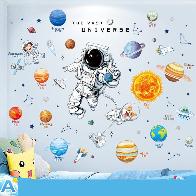 Frendorf | Cartoon Wandtattoos Astronautenabenteuer
