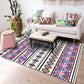 Multi-Color Geo Print Teppich Polyester Western Innen Teppich Rutschfeste Rückseite Fleckenresistenter Bereich Teppich für Wohnzimmer