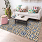 Multi-Color Geo Print Teppich Polyester Western Innen Teppich Rutschfeste Rückseite Fleckenresistenter Bereich Teppich für Wohnzimmer