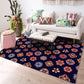 Multi-Color Geo Print Teppich Polyester Western Innen Teppich Rutschfeste Rückseite Fleckenresistenter Bereich Teppich für Wohnzimmer
