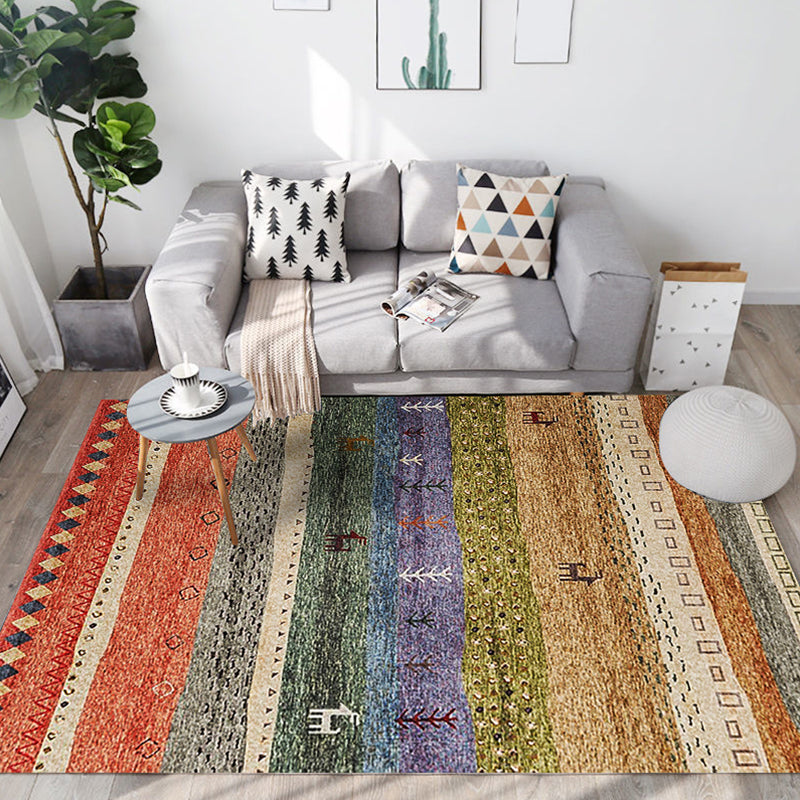Frendorf | Boho-Chic Wohnzimmer Teppich Multifunktionale Farbe Geometrisches Muster Innen Teppich rutschfeste Rückseite einfache Pflege Bereich Teppich
