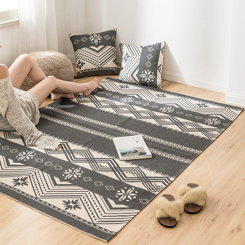 Frendorf | Bohemian Geometrisch Teppich Multi-Farbe Jute Bereich Teppich Tierfreundlich Maschinenwaschbar Einfach Zu Pflegen Bereich Teppich für Schlafzimmer