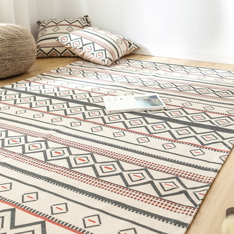 Frendorf | Bohemian Geometrisch Teppich Multi-Farbe Jute Bereich Teppich Tierfreundlich Maschinenwaschbar Einfach Zu Pflegen Bereich Teppich für Schlafzimmer