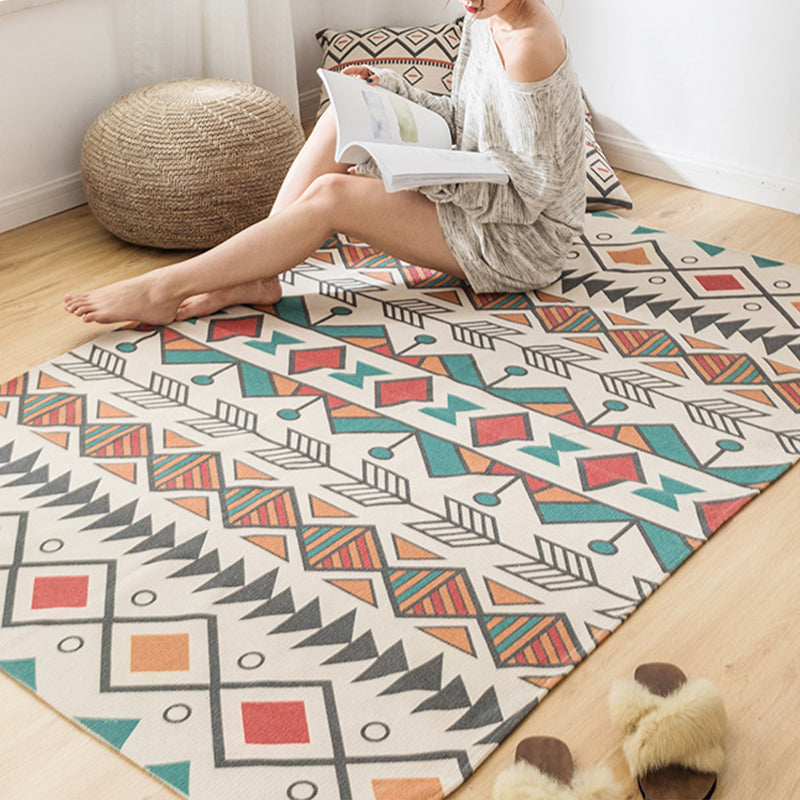 Frendorf | Bohemian Geometrisch Teppich Multi-Farbe Jute Bereich Teppich Tierfreundlich Maschinenwaschbar Einfach Zu Pflegen Bereich Teppich für Schlafzimmer