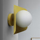 Frendorf | 1 Licht Orb Shade Wandleuchte Kinder Metall Glas Wandleuchte mit Candy Farbe für Kinderzimmer